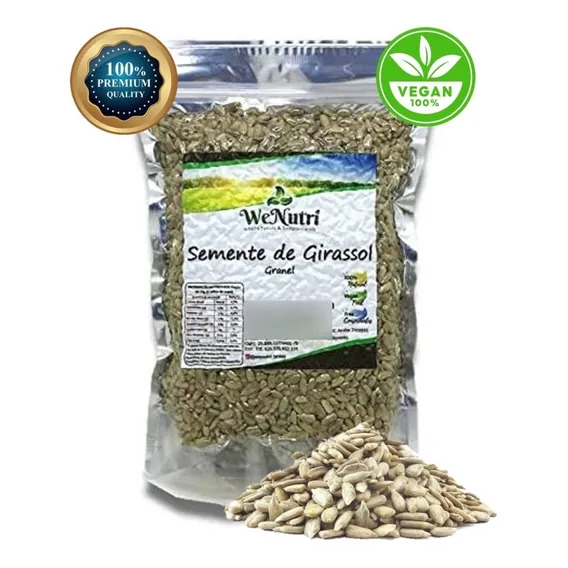 Semente De Girassol Pepita 1kg Wenutri Com Nota Fiscal Full Foto 1