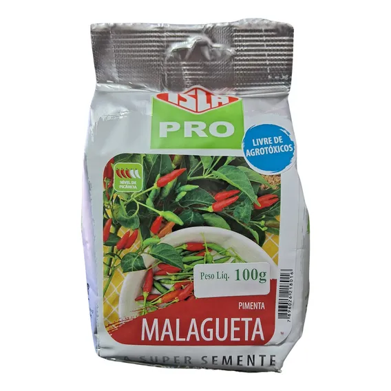 Semente De Pimenta Malagueta Ardida Isla Sementes 100g Foto 1