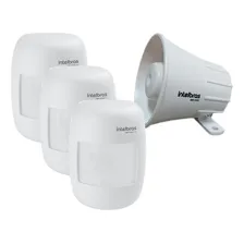 Sensor Alarme Intelbras Com Fio Ivp 3000 Cf+sirene Sir 1000 Cor Branco Foto  mini 1