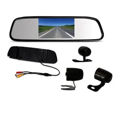 Sensor De Estacionamento Preto + Câmera De Ré Com Retrovisor Foto mini 2