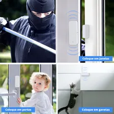 Sensor De Porta Janela Wifi Inteligente Tuya Smart Alarme App Notificação Casa Segura Jwcom Smart Foto mini 3