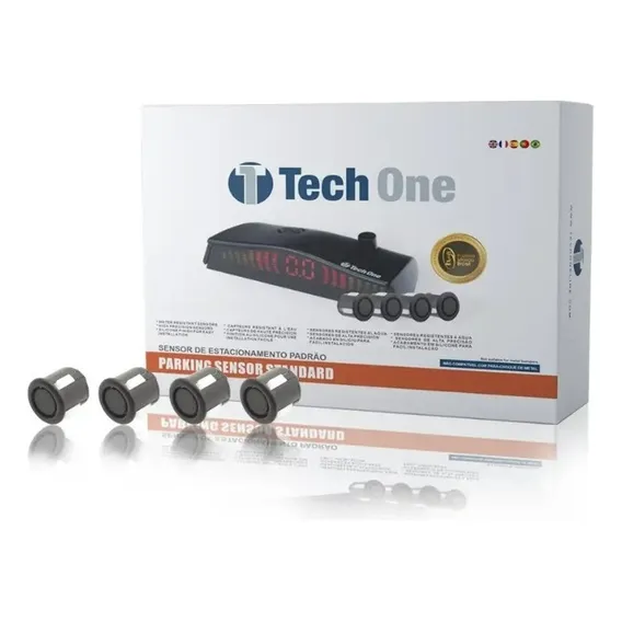 Sensor Estacionamento 4 Pontos Preto Fosco Display Led Foto 1