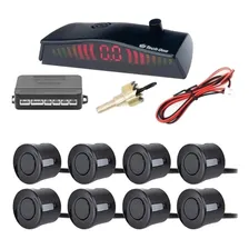 Sensor Estacionamento 8 Pontos Preto Fosco Display Led Foto mini 3