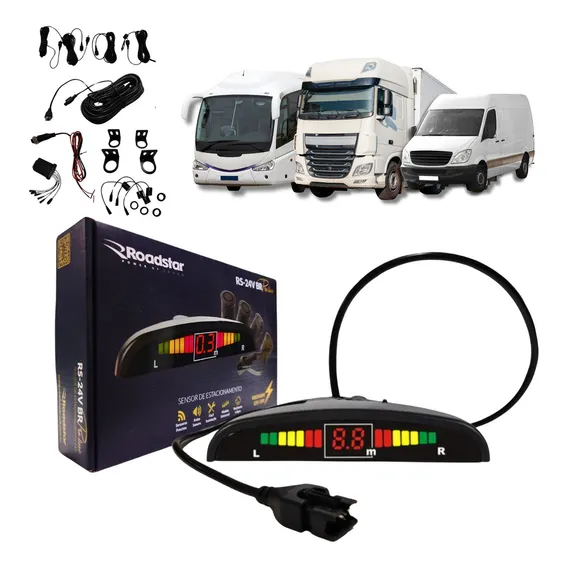 Sensor Estacionamento Caminhão Van Onibus 24v Aviso Sonoro Foto 1