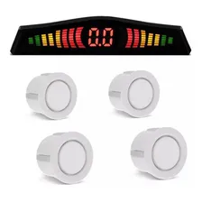 Sensor Estacionamento Ré 4 Pontos Universal Display Cor Branco Foto  mini 1