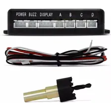 Sensor Estacionamento Ré 4 Pontos Universal Display Cor Preto Foto mini  2