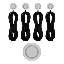 Sensor Estacionamento Re 4 Sensor Display Led Sonoro Branco Cor Prateado Foto mini 4