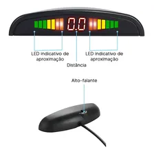Sensor Estacionamento Ré 4 Sensores Display Cores Automotivo Foto mini 4