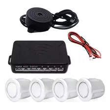 Sensor Estacionamento Universal 4 Sensor Para Veiculos Cor Branco Foto mini 1