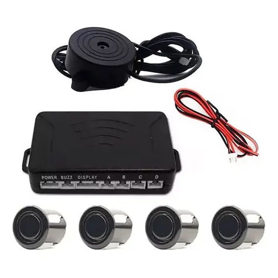 Sensor Estacionamento Universal 4 Sensor Para Veiculos Cor Preto Foto 1