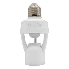 Sensor Fotosoquete Fotocélula Timer Automático E27 Cor Branco Foto mini 1
