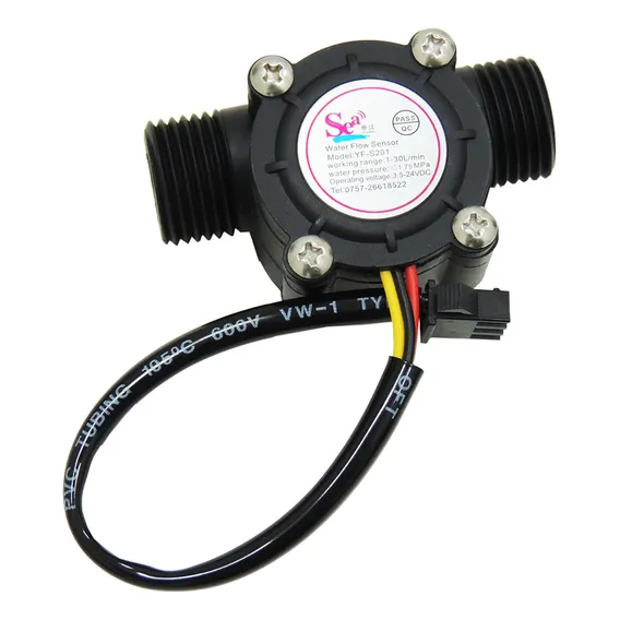 Sensor Hall Fluxo Vazão Água 1/2 - 30l/minuto Foto 1