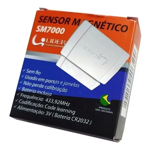 Sensor Magnético De Abertura 433mhz Sem Fio Sm7000 Lider Foto 1