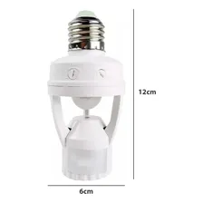 Sensor Presença Com Fotocélula Para Lâmpada Soquete E27 Foto mini 4