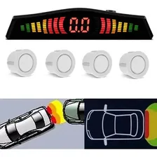 Sensor Re Estacionamento 4 Pontos Branco Display Led Foto mini 3