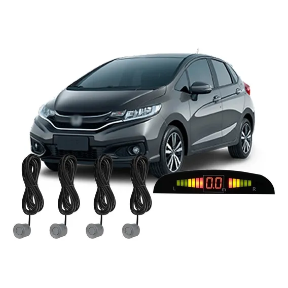 Sensor Ré Estacionamento Led Cor Carro Fit Cinza Barium Foto 1