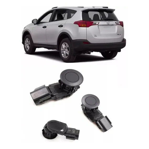 Sensor Re Estacionamento Rav4 2013 2014 2015 2016 Toyota Cor Preto Foto 1