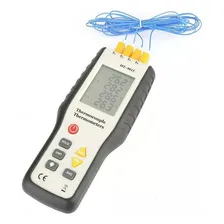 Sensor Termopar Digital Tipo K De 4 Canais Ht-9815 Foto mini 4
