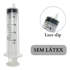Seringa 20ml Sem Agulha Bico Luer Slip SR Seringa P/dieta Enteral C/100 Foto mini  3
