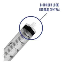 Seringa 60ml Luer Lock/ Rosca Recarregar Cartucho 25unidades Capacidade em volume 60 Foto mini 2