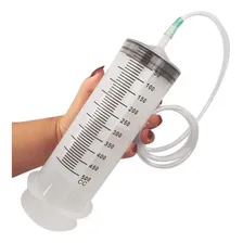 Seringa Grande 500ml Aspiração Líquidos Tintas Fluidos Óleos Foto  mini 1
