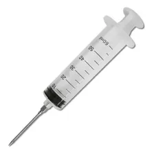 Seringa Injetar Tempero Confeitar Plástica Bico Metal 60ml Foto mini 1