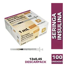 Seringa Insulina 1ml C/agulha 13x0,45 Descarpack C/100 Un Foto mini 4