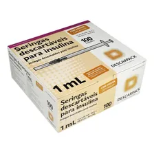 Seringa Insulina 1ml C/agulha 13x0,45 Descarpack C/100 Un Foto mini 3