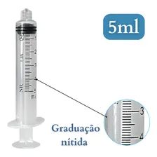 Seringa SR Luer Lock 5ml Sem Agulha HiPodérmica Rosca 100un Foto mini 3