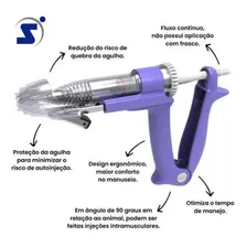 Seringa Veterinária Simcro Accurus 12ml Fluxo Continuo - Aumento de dose de 0,5 em 0,5ml Foto mini 4