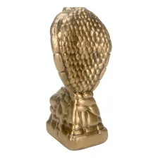 Serpente Egípcia Naja Egito Estatueta Faraó Estátua Cor Ônix Ouro Metálico Foto mini 4
