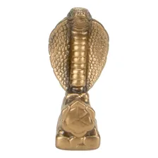 Serpente Egípcia Naja Egito Estatueta Faraó Estátua Cor Ônix Ouro Metálico Foto mini 2