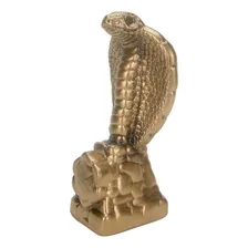 Serpente Egípcia Naja Egito Estatueta Faraó Estátua Cor Ônix Ouro Metálico Foto mini 3