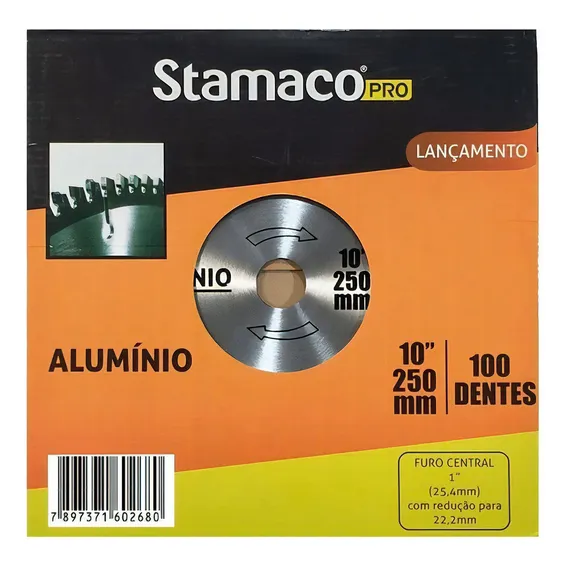Serra Circular 250mm Corte Disco 10 Polegadas 100 Dentes Aço Foto 1