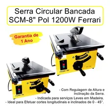 Serra Circular Bancada Ferrari 2 Cv 8 Pol Scm 1200 Ferrari 220V Foto mini 1