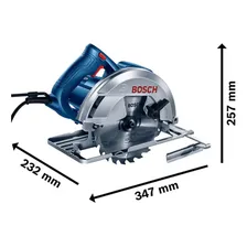 Serra circular Bosch Gks 150 1500w 220v com disco azul marinho Foto mini 4