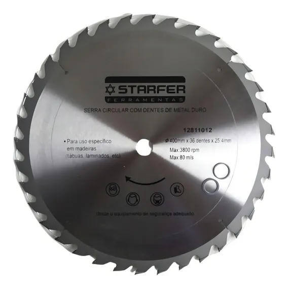 Serra Circular Widea Starfer 400mm X 36 Dentes Foto 1