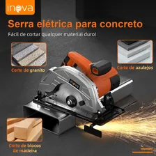 Serra de corte para mármore e concreto,Serra de bancada profissional para granito e mármore 1200w com lâmina diamantada 1 Discos Diámetro 185mm Alturacorte em Bisel de 45°Corte Transversal de 90° Foto mini 4