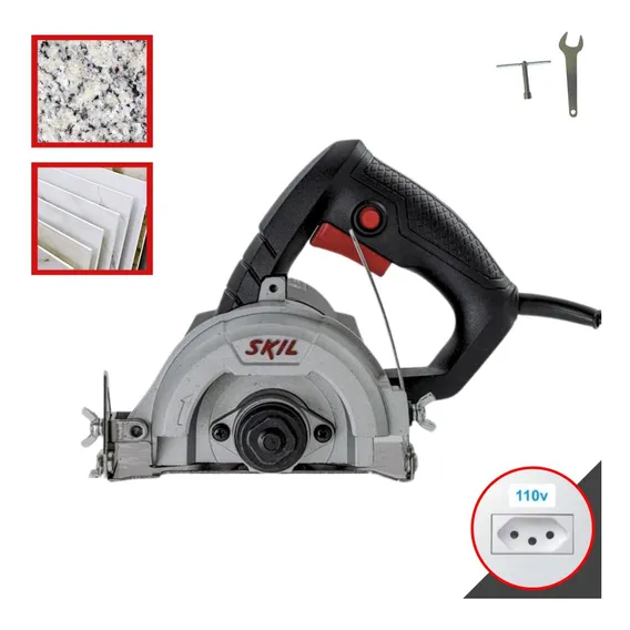 Serra Mármore Elétrica Skill Para Cortar Azulejo 127v 1200w Foto 1