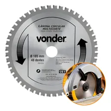 Serra Para Aluminio Lâmina Disco Meia Esquadria 185mm Vonder Foto mini 1
