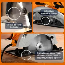 Serra Para Aluminio Lâmina Disco Meia Esquadria 185mm Vonder Foto mini 3