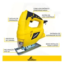 Serra Tico Tico 400W com Jogo de 5 Laminas Vonder Profissional P/ Madeira Alumínio E Aço Foto mini  3
