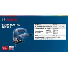 Serra Tico Tico Profissional Gst 75e 710w Bosch Voltagem 110v Foto mini  3