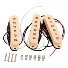 Set Captadores Ronsani Single Alnico V P/ Guitarra Strato Cor Bege Foto mini  2