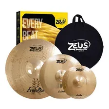 Set De Pratos Zeus Evolution Setc Hi-hat 14 Crash 16 Ride 20 Foto mini 1
