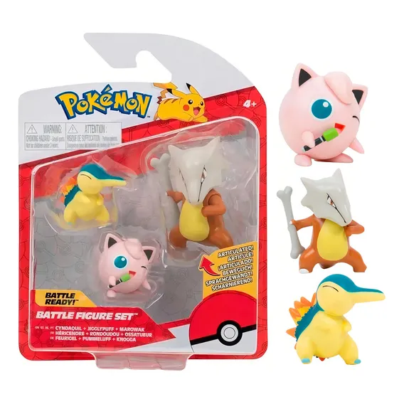 Set Pokémon Cyndaquil,jigglypuff Marowak 2603 Foto 1