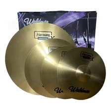 Set Pratos Waldman Harmony Hh 14, Crash 16, Ride 20 Com Foto  mini 1