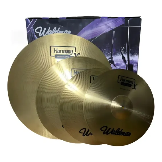 Set Pratos Waldman Harmony Hh 14, Crash 16, Ride 20 Com Foto 1