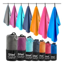 Sfee 2pcs Toalha Microfibra Toalha Gym,toalha Microfibra Grande Toalha Praia,súper Absorvente Toalha Secagem Rápida Natação Toalha De Microfibra Compacto Toalha Esportiva De Ginásio, Viagens, Acampar Foto mini 1