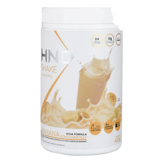 Shake H-control Sabor Banana Com Chantilly Hinode Hnd 450g Sabor Banana Zero Lactose Foto 1